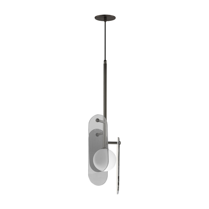 Megalith - Glass Megalith Cord Hung Pendant by Studio M Lighting in Gunmetal