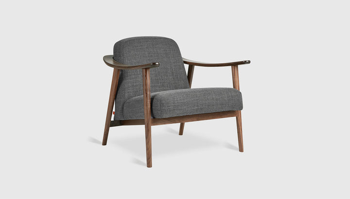 Baltic Chair in Andorra Pewter with Classic Walnut frame