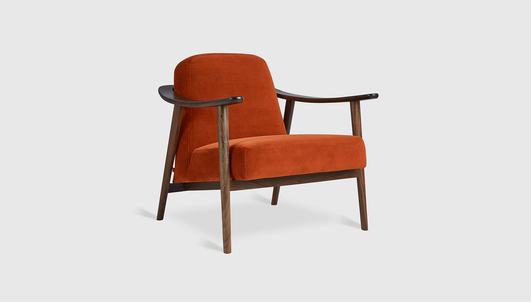 Baltic Chair in Velvet Russet with Classic Walnut frame