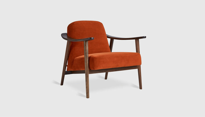 Baltic Chair in Velvet Russet with Classic Walnut frame