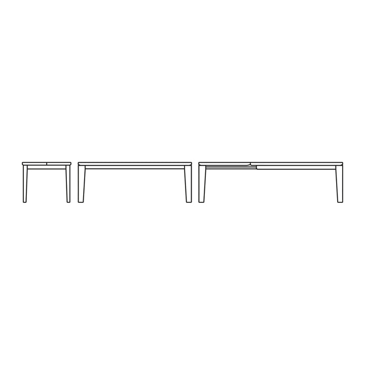 Band Extendable Dining Table by Connubia line drawing
