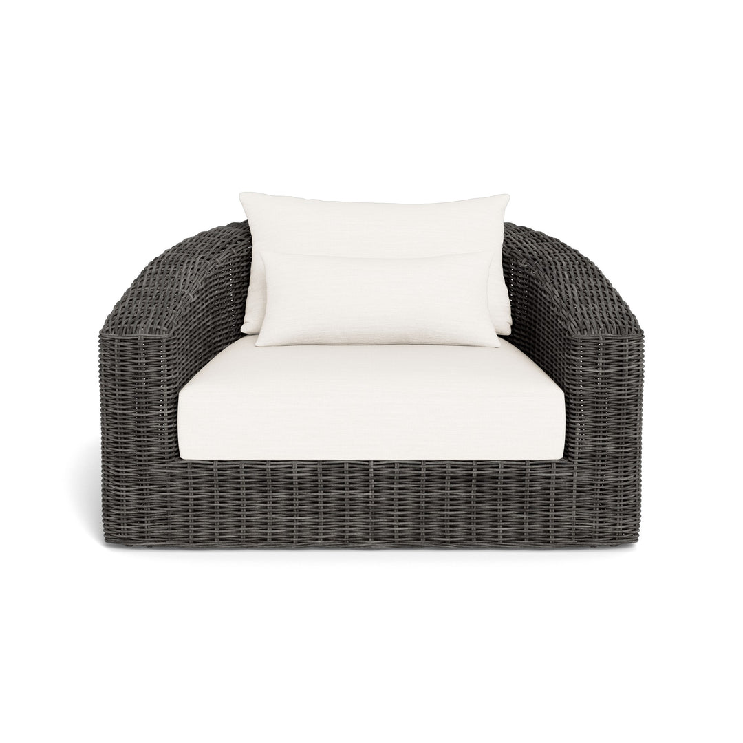 Barcelona Lounge Chair by Harbour in Wicker Grey
