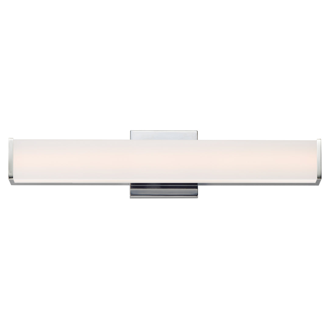 Baritone 24" LED Bath Vanity by ET2 Lighting in Polished Chrome, front view