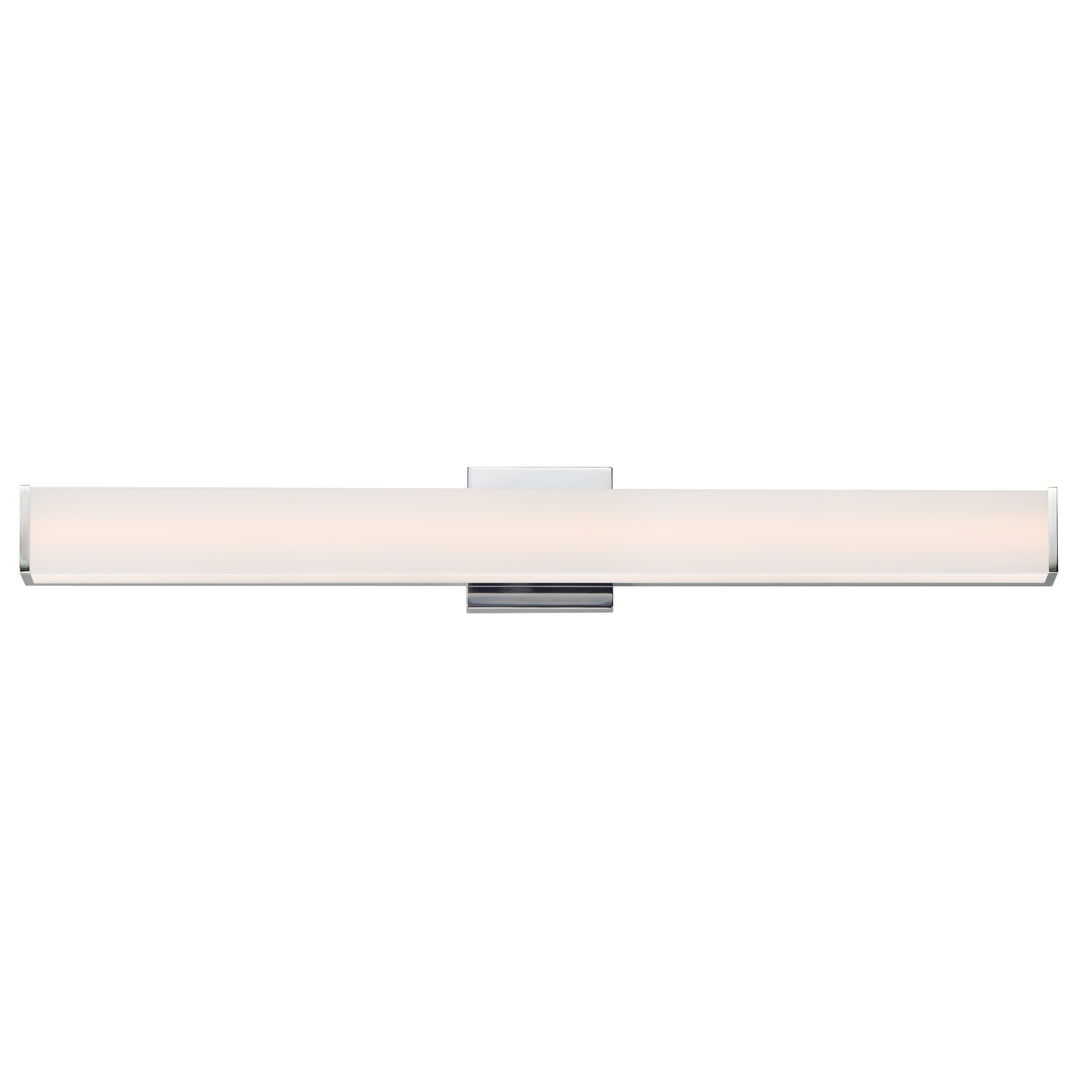 Baritone 36" LED Bath Vanity by ET2 Lighting in Polished Chrome, front view
