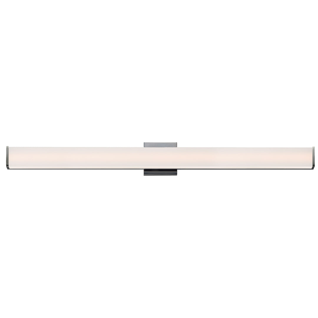Baritone 48" LED Bath Vanity by ET2 Lighting in Satin Nickel, front view