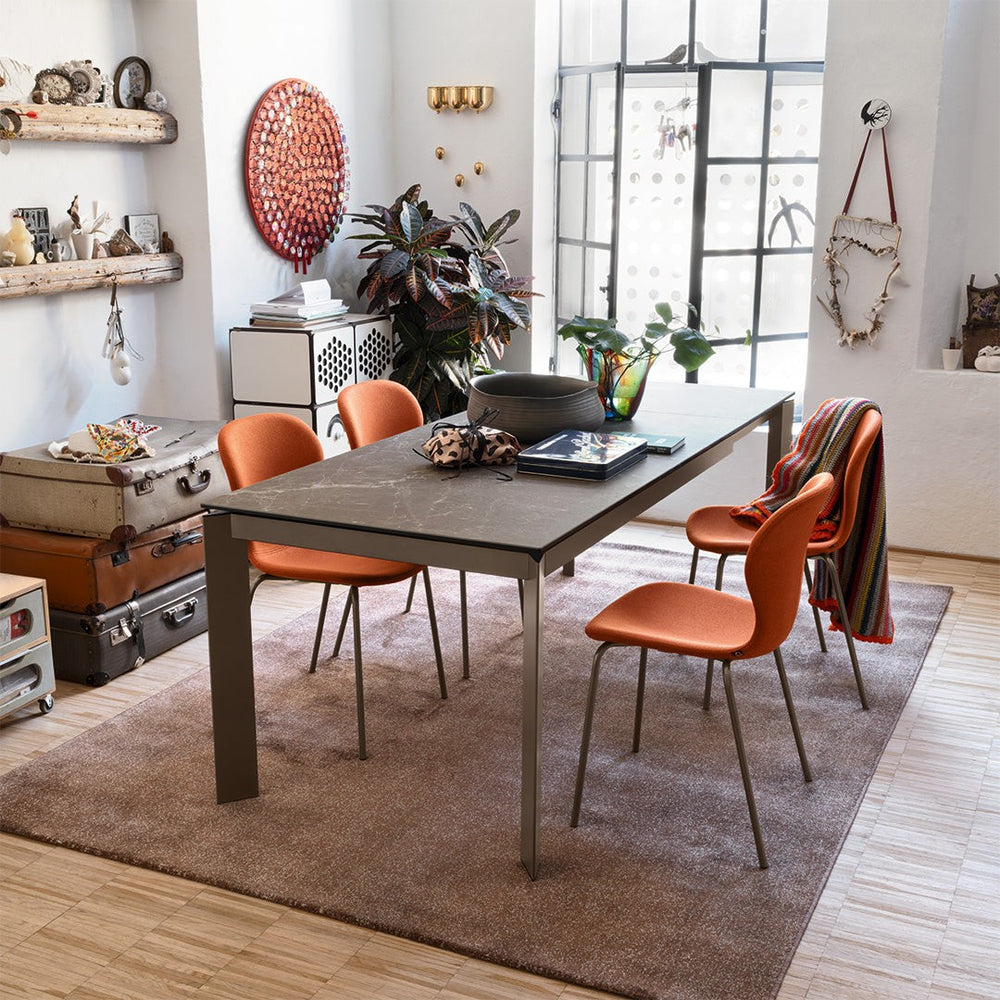 Baron Extendable Dining Table by Connubia in a styled interior