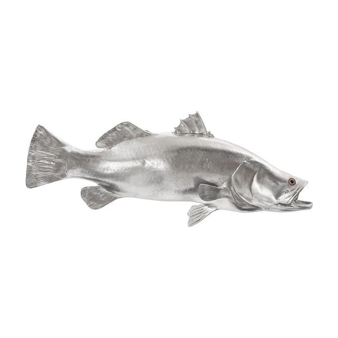 Barramundi Fish Wall Sculpture, Resin, Silver Leaf Phillips Collection