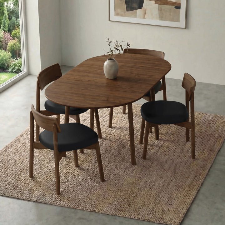 Baton Drop-Leaf Dining Table in a modern dining room