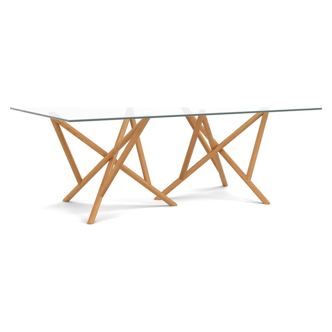 Baton Rectangular Glass Top Table Copeland Furniture