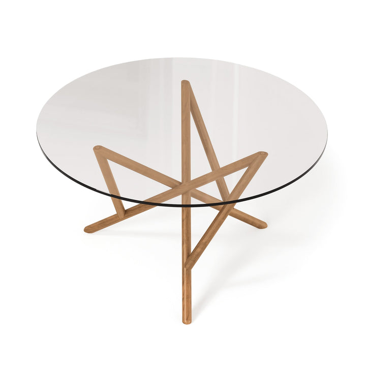 Baton Round Glass Top Table alternate angle
