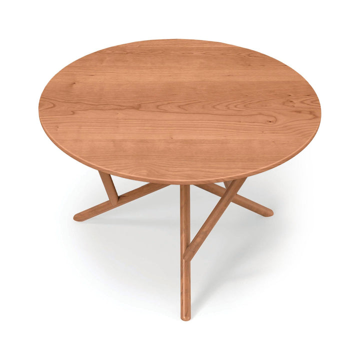 Baton Round Solid Top Dining Table angle view