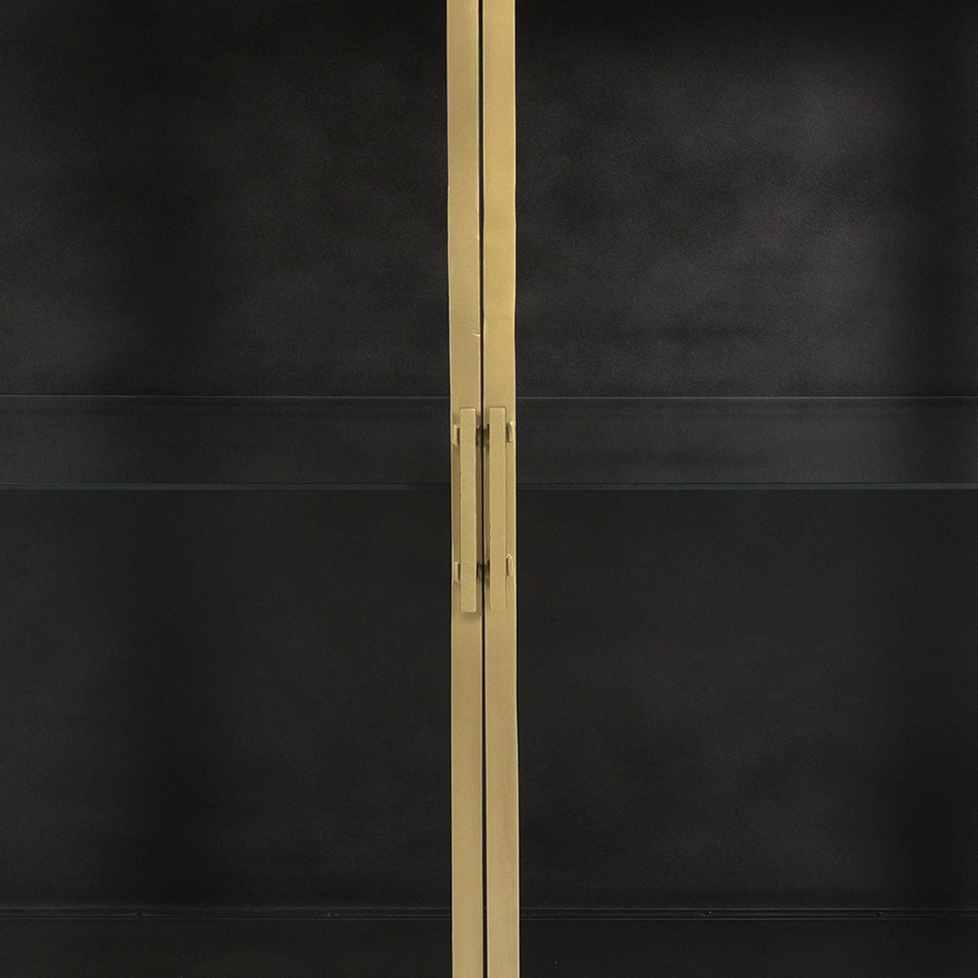 Stellan Gunmetal and Glass Sideboard, detail 1 view