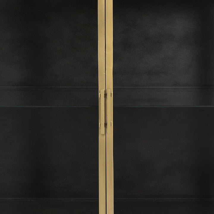 Stellan Gunmetal and Glass Sideboard, detail 1 view