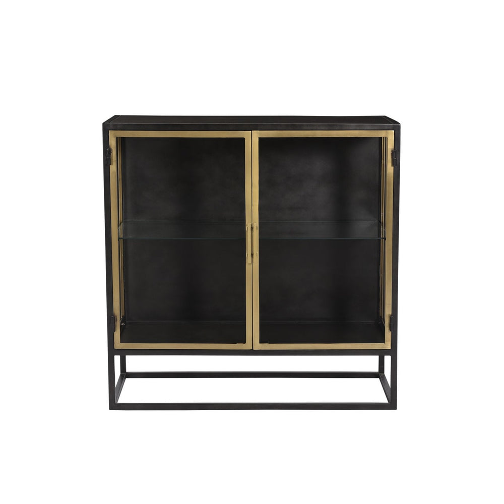 Stellan Gunmetal and Glass Sideboard, front view