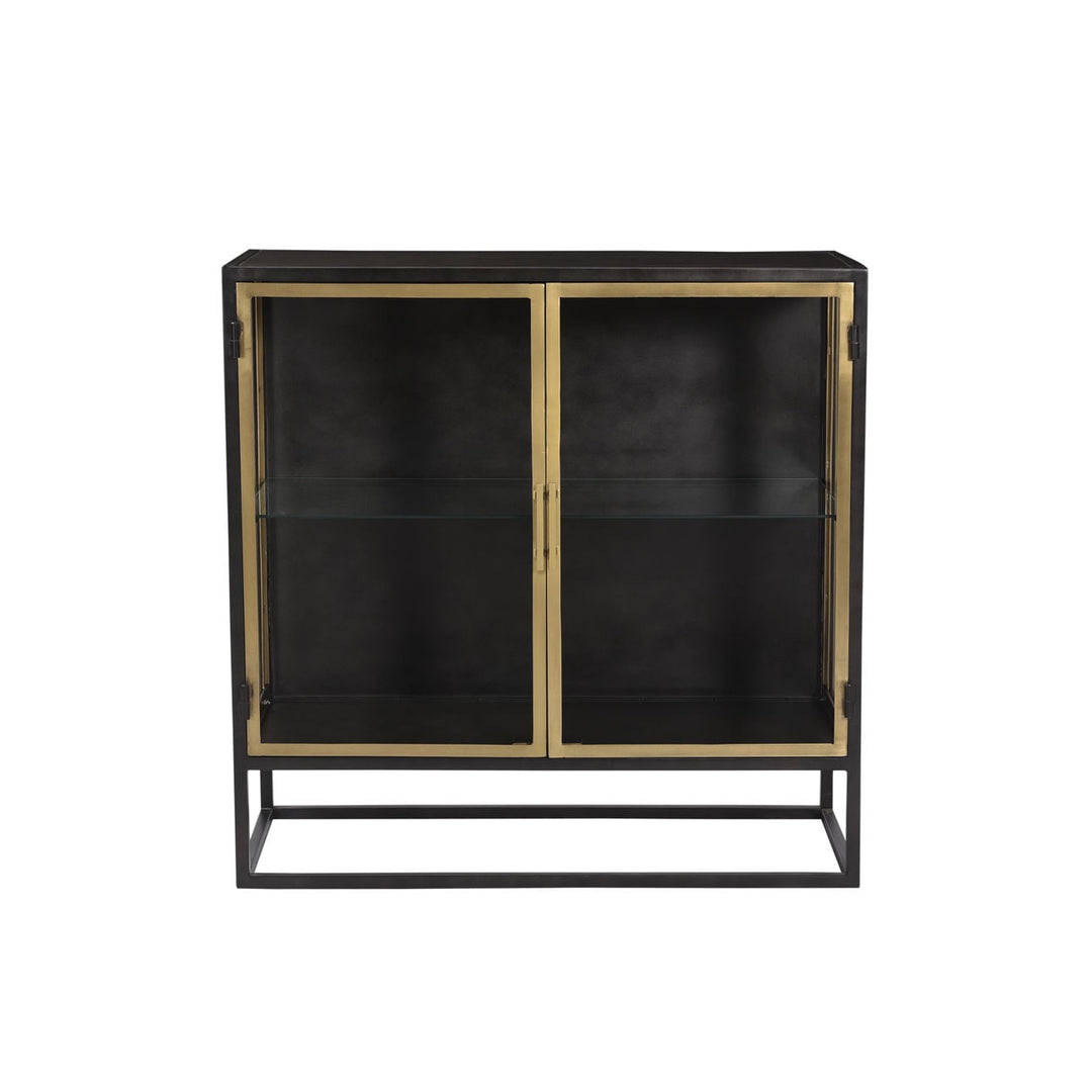 Stellan Gunmetal and Glass Sideboard, front view