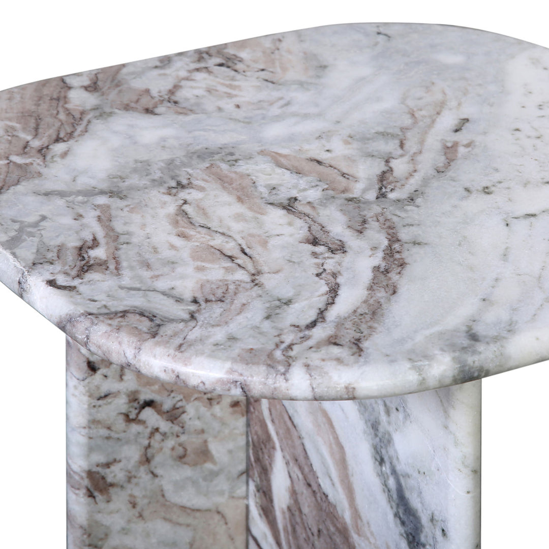 Caro Marble Side Table, detail 2 view