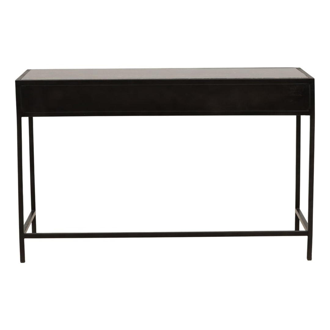 Alena Marble Desk, Brown and Green Marble, back view
