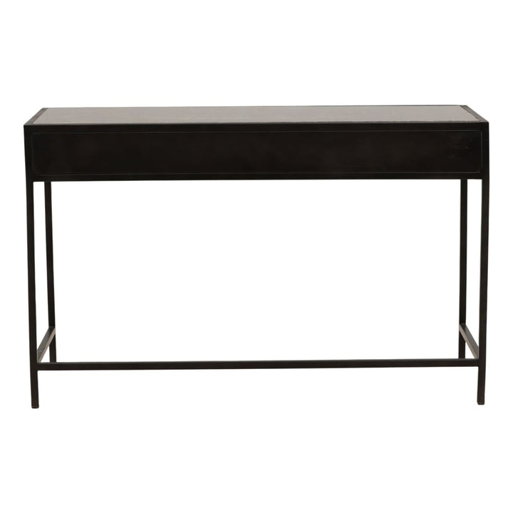 Alena Marble Desk, Brown and Green Marble, back view