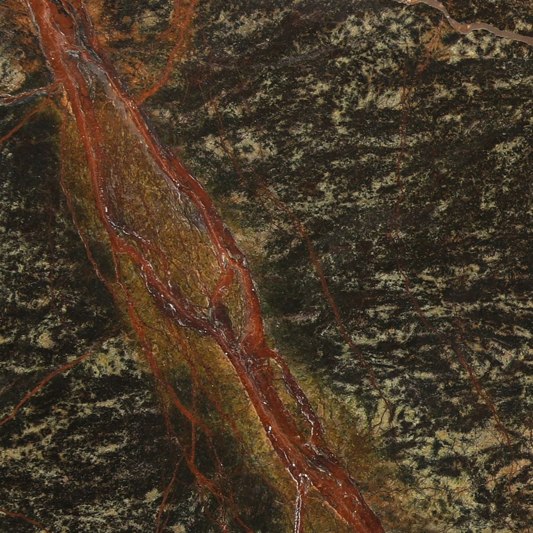 Alena Marble Desk, Brown and Green Marble, detail 1 view