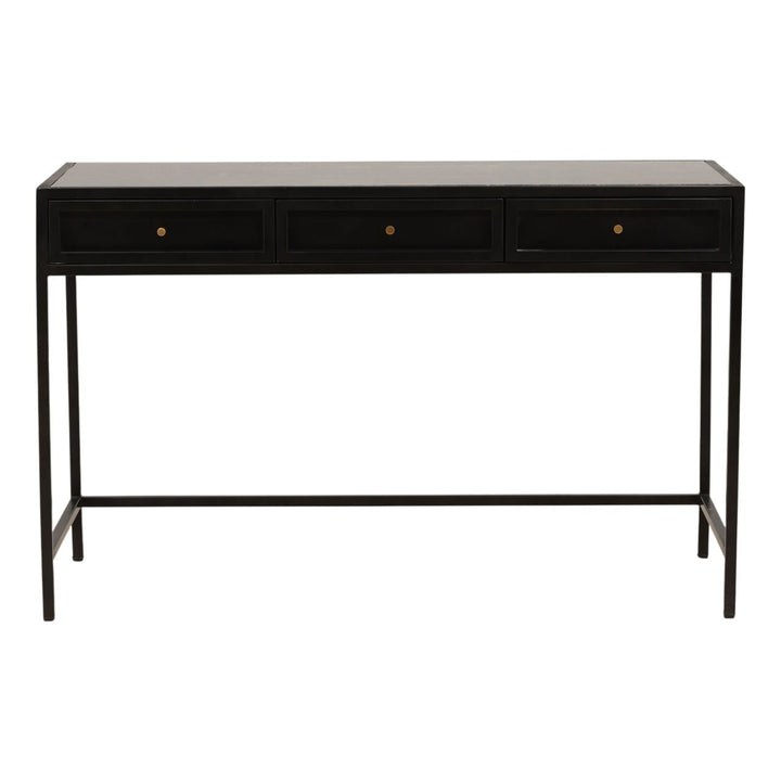 Alena Marble Desk, Brown and Green Marble, front view
