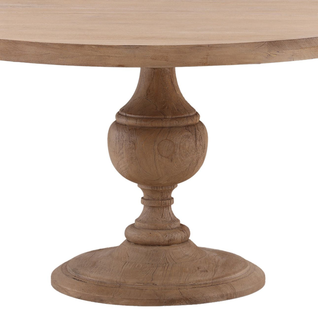 Bergen Natural Mango Wood Dining Table, detail 1 view