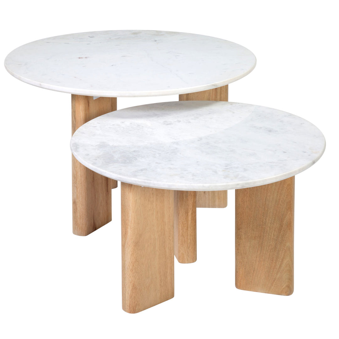 Brea Marble Coffee Tables - Set of 2, front view