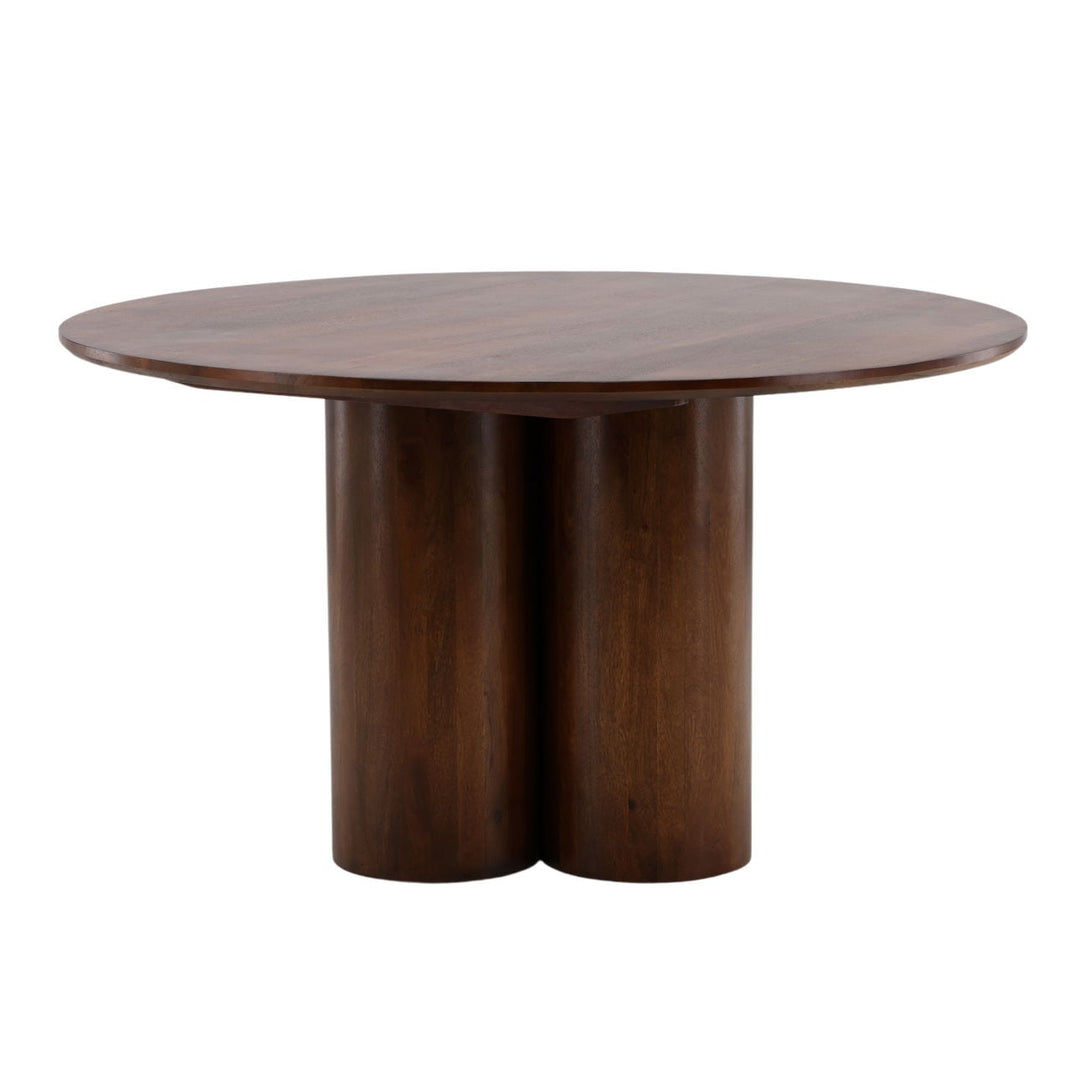 Hugo Mango Wood Round Dining Table, front view