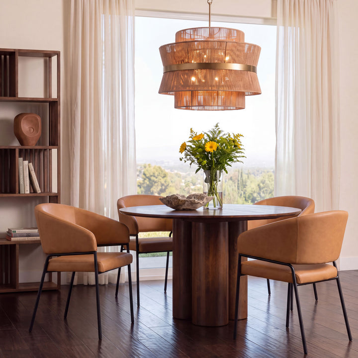 Hugo Mango Wood Round Dining Table, alternate lifestyle view 2