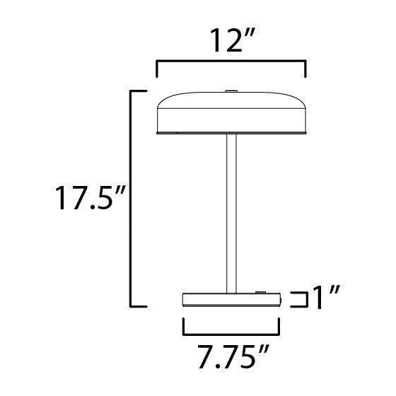 Voto LED Table Lamp by Studio M Lighting – line drawing
