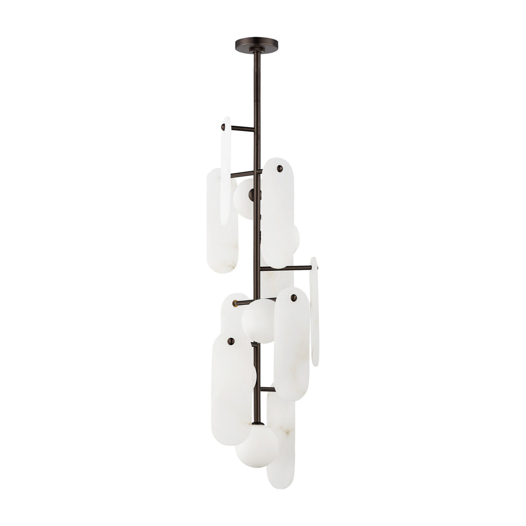 Megalith - Stone Megalith 5-Light Vertical Pendant by Studio M Lighting in Brushed Bronze
