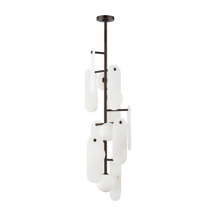 Megalith - Stone Megalith 5-Light Vertical Pendant by Studio M Lighting in Brushed Bronze