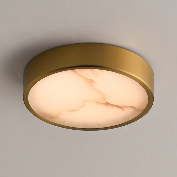 Slab 5.5 LED Alabaster Flush Mount by Studio M Lighting – lifestyle