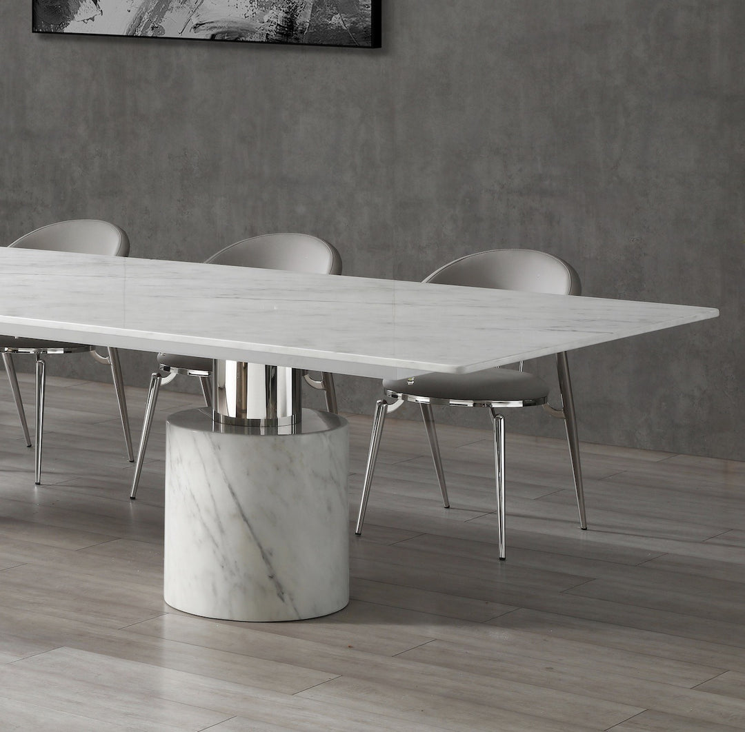 Geneva Extra Large Dining Table Cylinder by Whiteline Modern Living – lifestyle