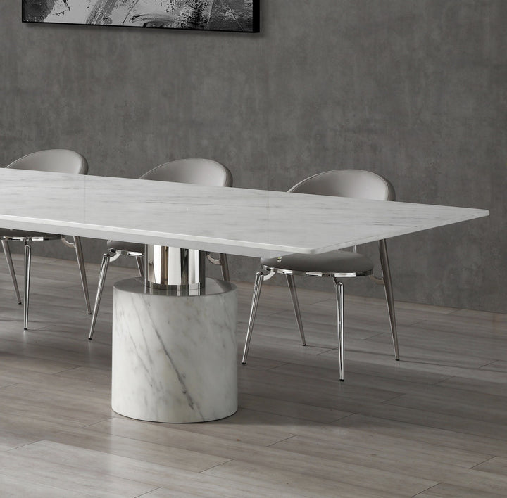 Geneva Extra Large Dining Table Cylinder by Whiteline Modern Living – lifestyle
