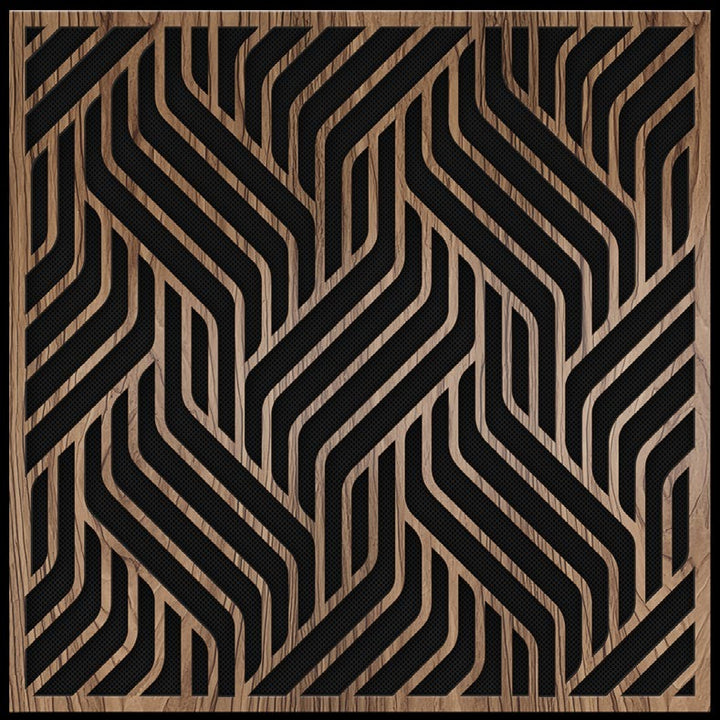 Elements Weave laser-carved door pattern