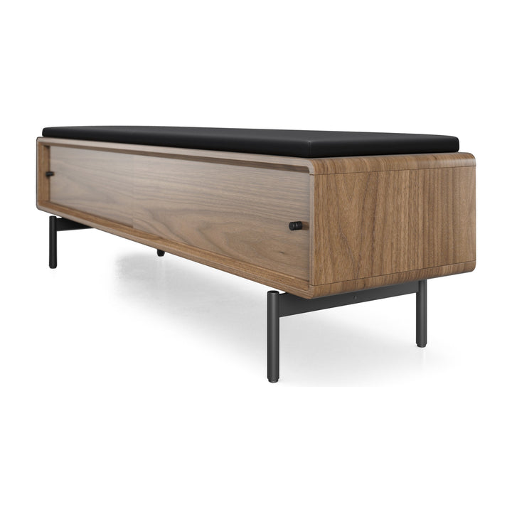 LINQ 9102 Storage Bench in Natural Walnut / Pepper