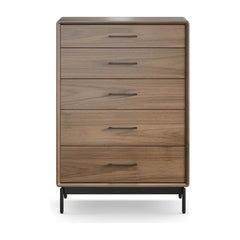 LINQ 9185 5-Drawer Chest in Natural Walnut