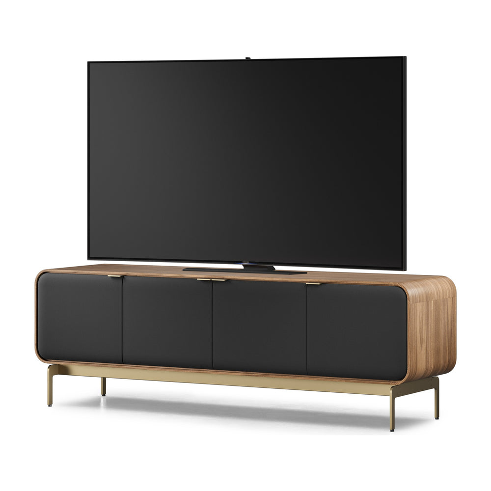 Plume 8079 Media Console in Natural Walnut / Bronze