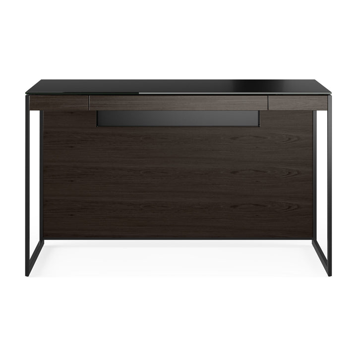 Sequel 20 Compact Desk 6103 in Charcoal Stained Ash / Black
