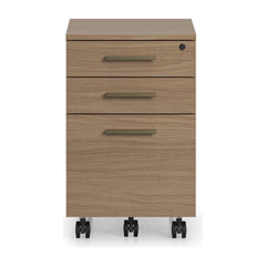Sequel Studio 6607 Mobile File Pedestal in Neo Oak / Bronze