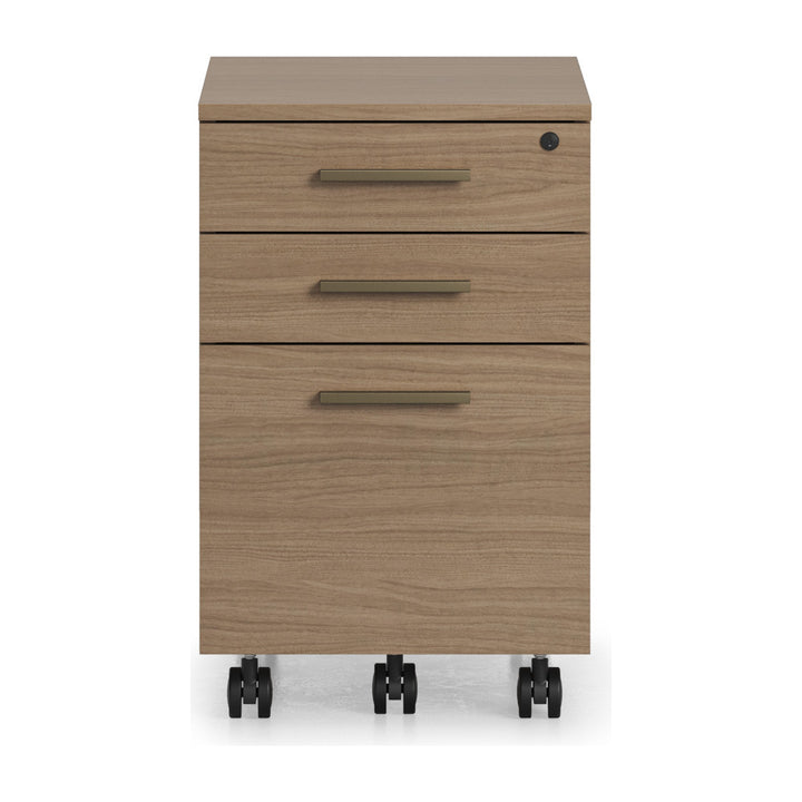 Sequel Studio 6607 Mobile File Pedestal in Neo Oak / Bronze