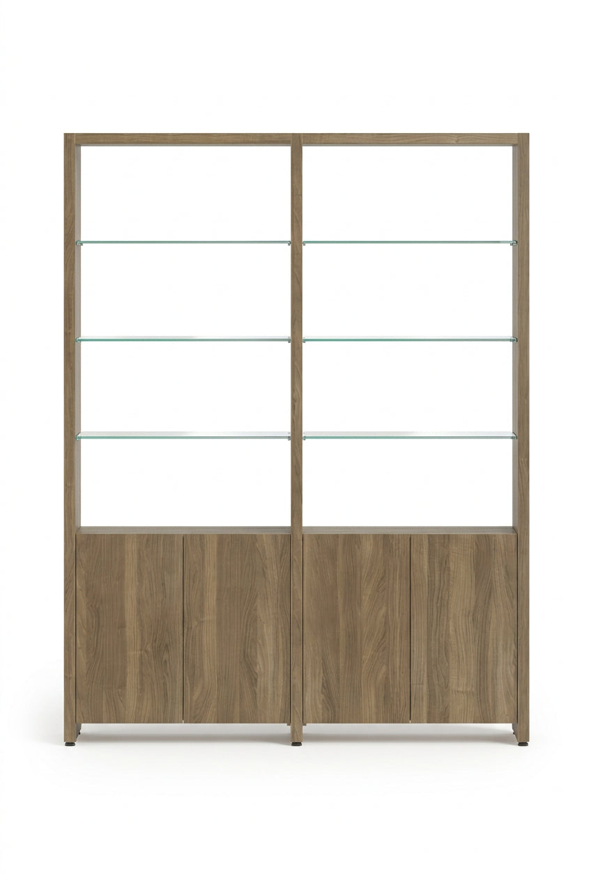 Studio 59022 64" Wide 2-Shelf System in Neo Oak