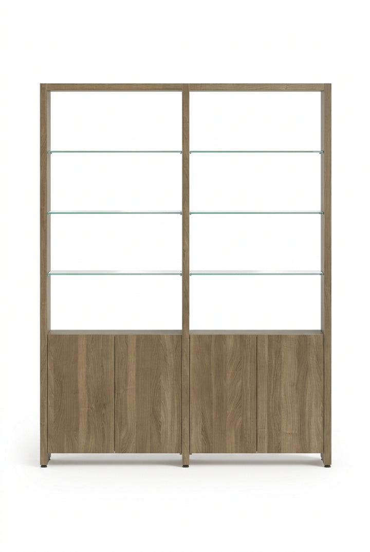 Studio 59022 64" Wide 2-Shelf System in Neo Oak
