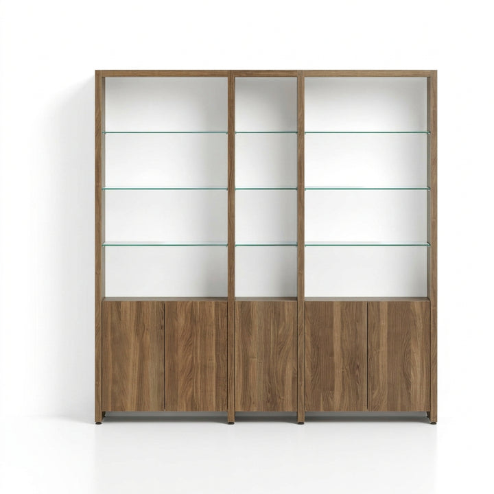 Studio 59212 81" Wide 3-Shelf System in Neo Oak