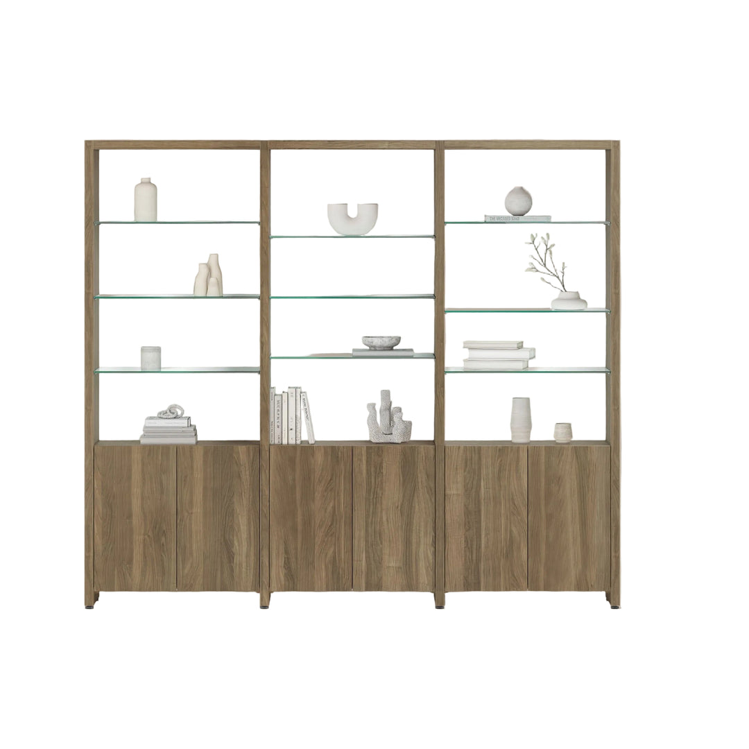 Studio 59222 96" Wide 3-Shelf System in Neo Oak