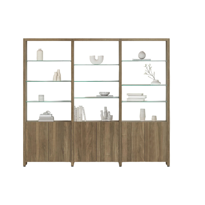 Studio 59222 96" Wide 3-Shelf System in Neo Oak
