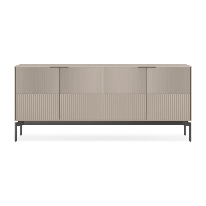Zig 7649 Storage Credenza in Dune / Brushed Carbon