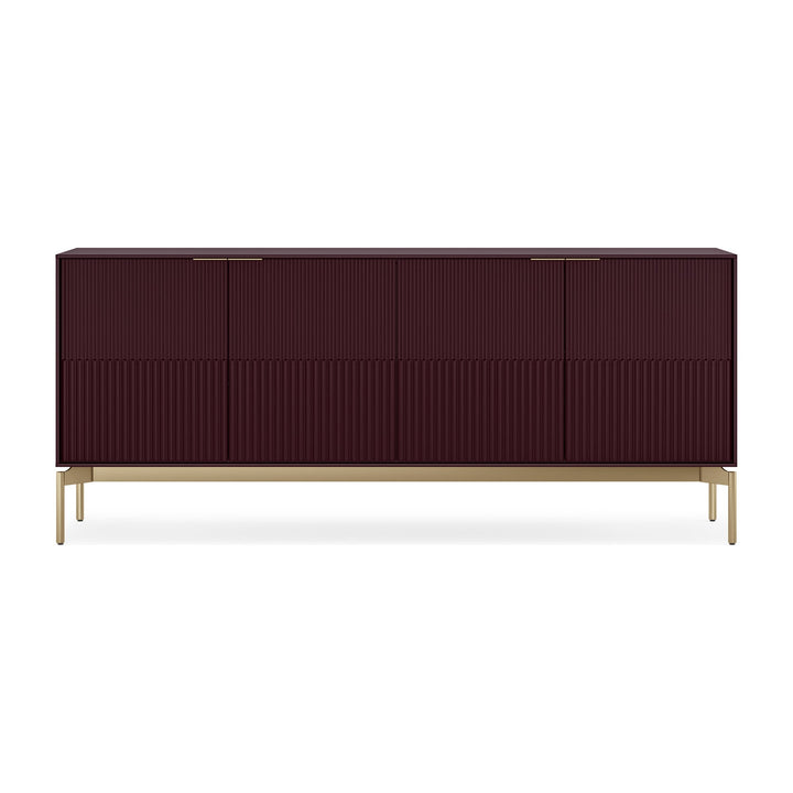 Zig 7649 Storage Credenza in Merlot / Brushed Brass