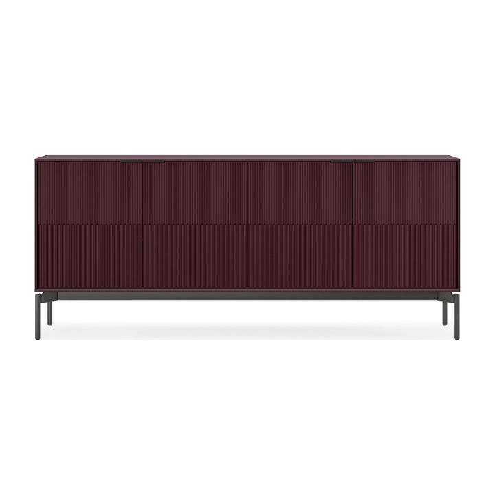 Zig 7649 Storage Credenza in Merlot / Brushed Carbon