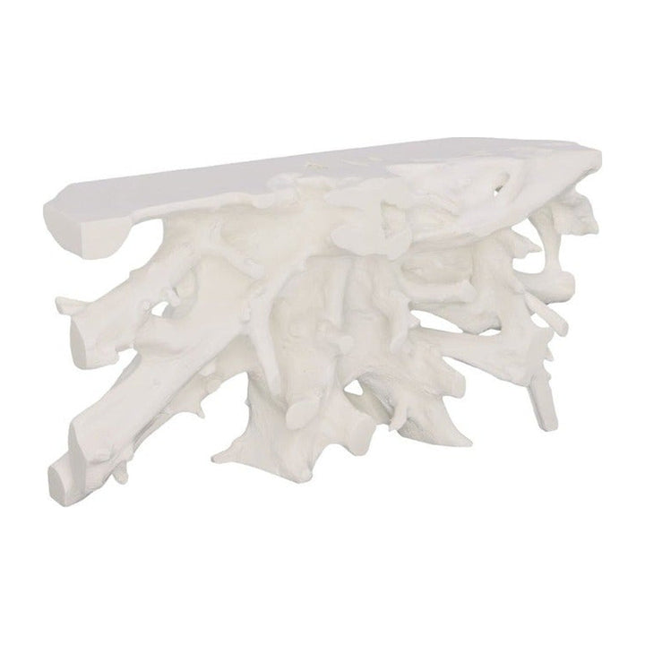 Beau Cast Root Console Table Gel Coat White Phillips Collection